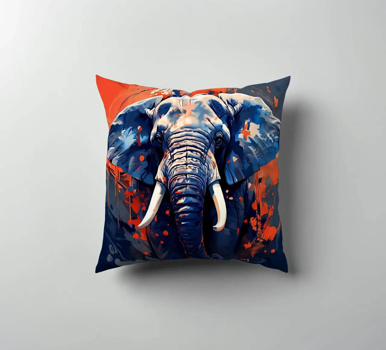Stile_elefante_F_1 cuscino da Tierisch bunt by LK