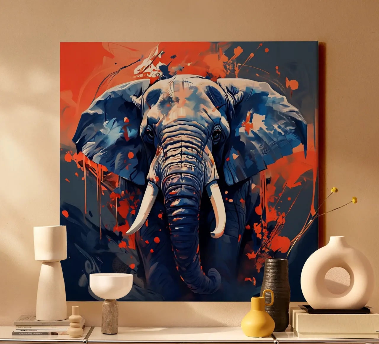 Elephant_Style_F_1 canvas by Tierisch bunt by LK