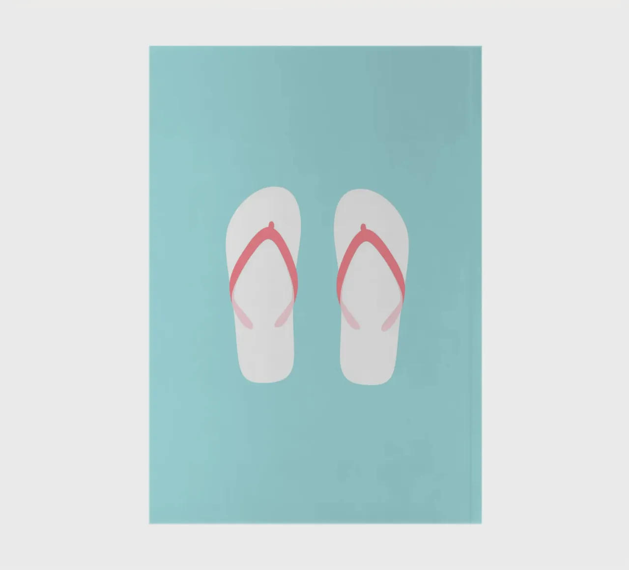 Flip flops on blue notebook by janamossmann