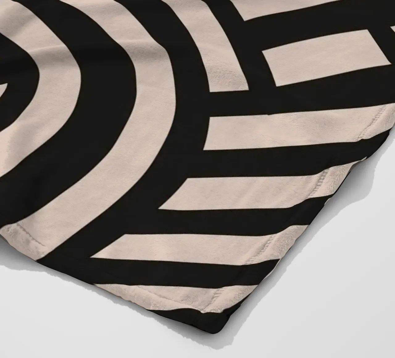 Modello di linoleografia asimmetrica 02 coperta in pile da Little Dean