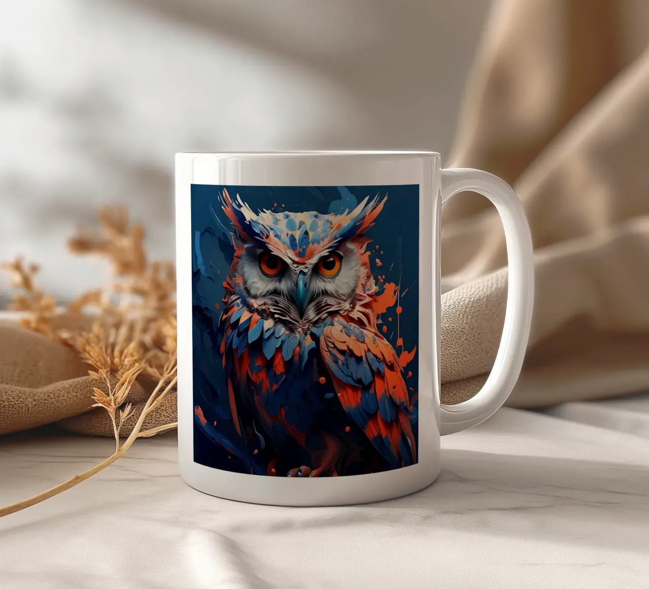 Gufo_stile_F_1 tazza in ceramica da Tierisch bunt by LK