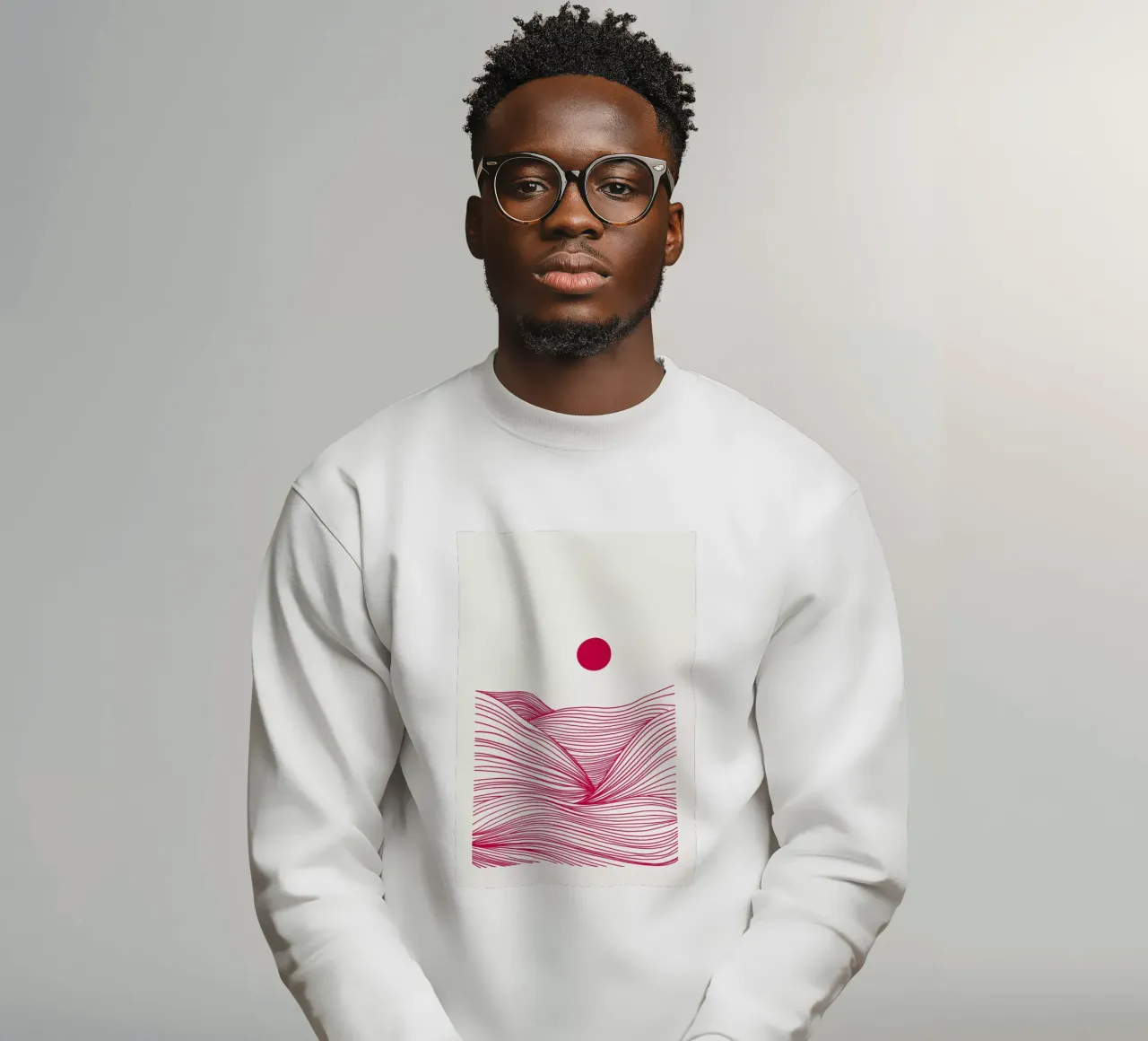 Waves in a Storm Myrtle in a Vase Viva Magenta felpa da Studio One