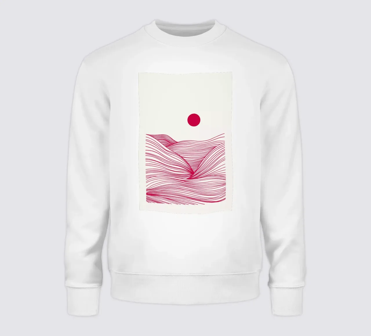 Waves in a Storm Myrtle in a Vase Viva Magenta felpa da Studio One