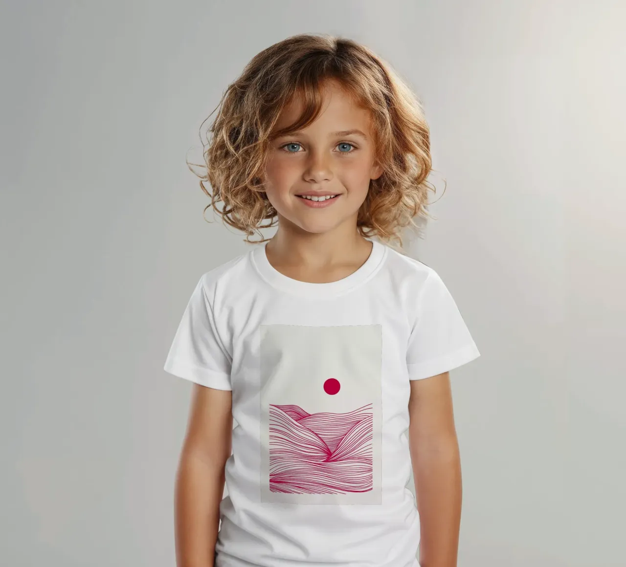 Waves in a Storm Myrtle in a Vase Viva Magenta kids t-shirt by Studio One