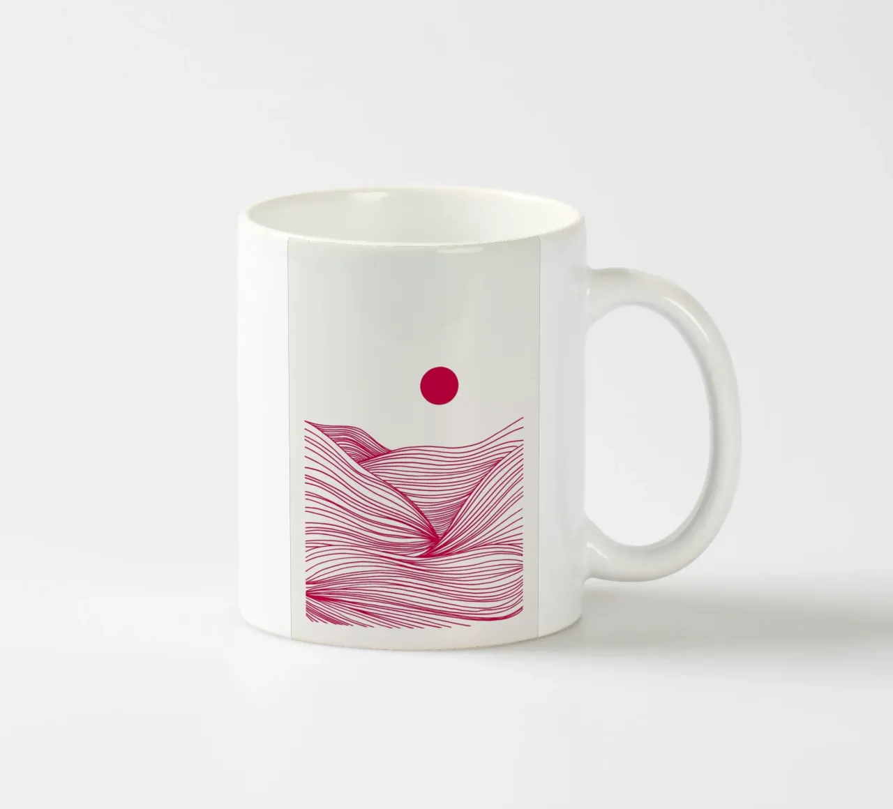 Waves in a Storm Myrtle in a Vase Viva Magenta tazza in ceramica da Studio One