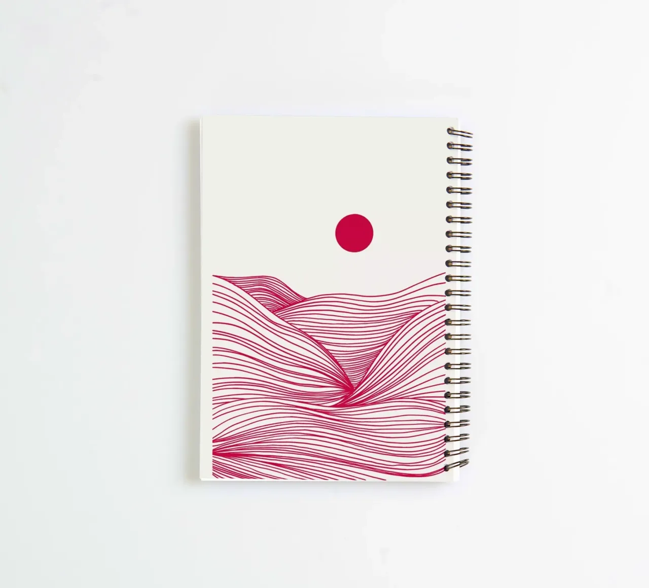 Waves in a Storm Myrtle in a Vase Viva Magenta spiral notebook by Studio One