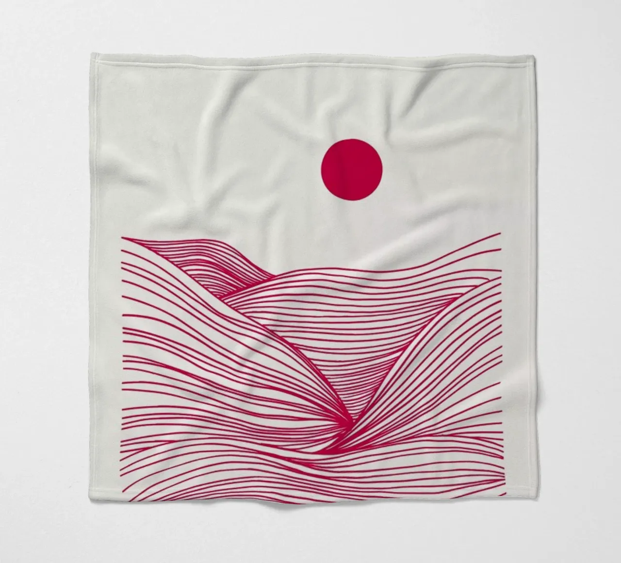 Waves in a Storm Myrtle in a Vase Viva Magenta coperta in pile da Studio One