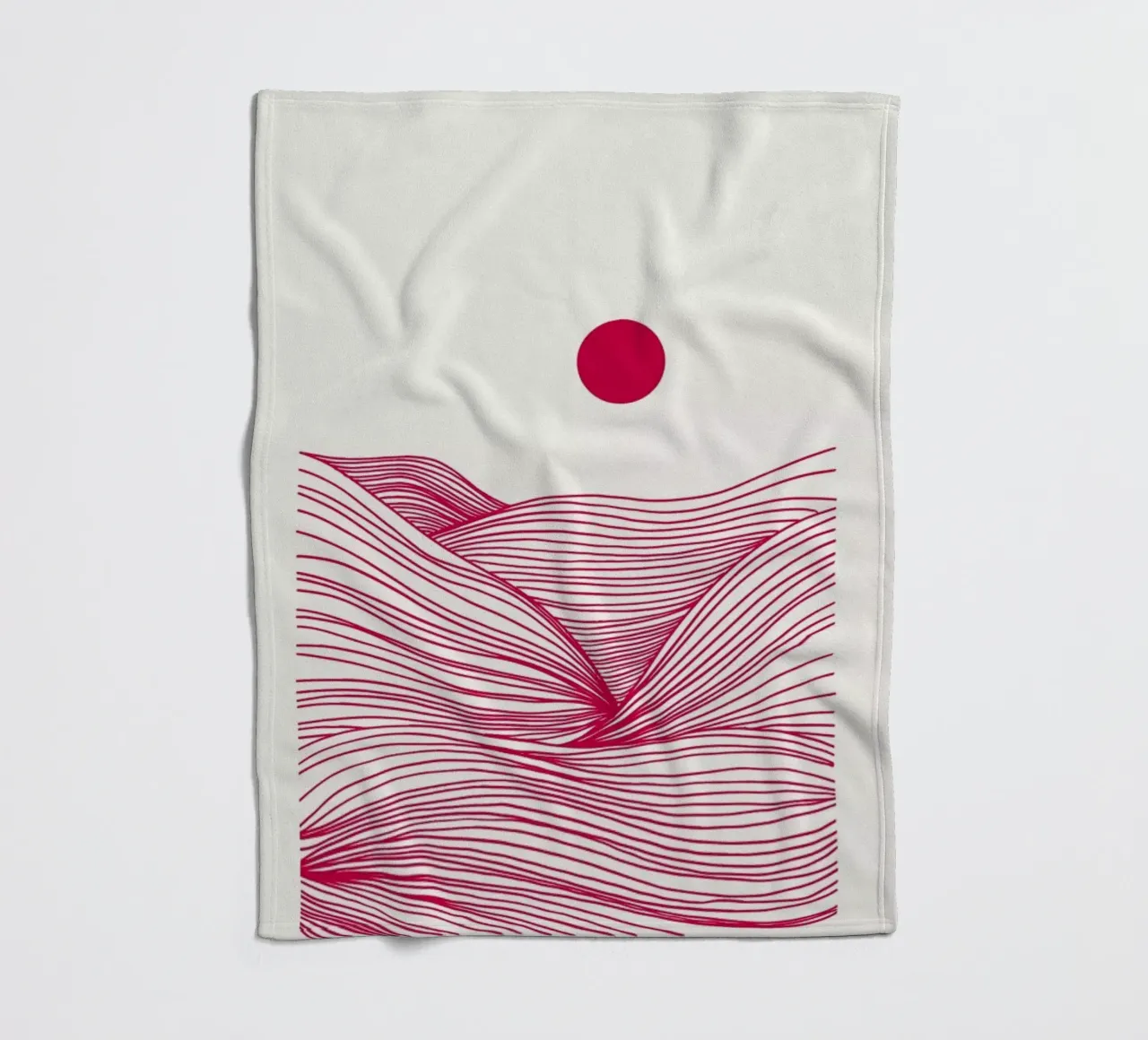 Waves in a Storm Myrtle in a Vase Viva Magenta coperta in pile da Studio One