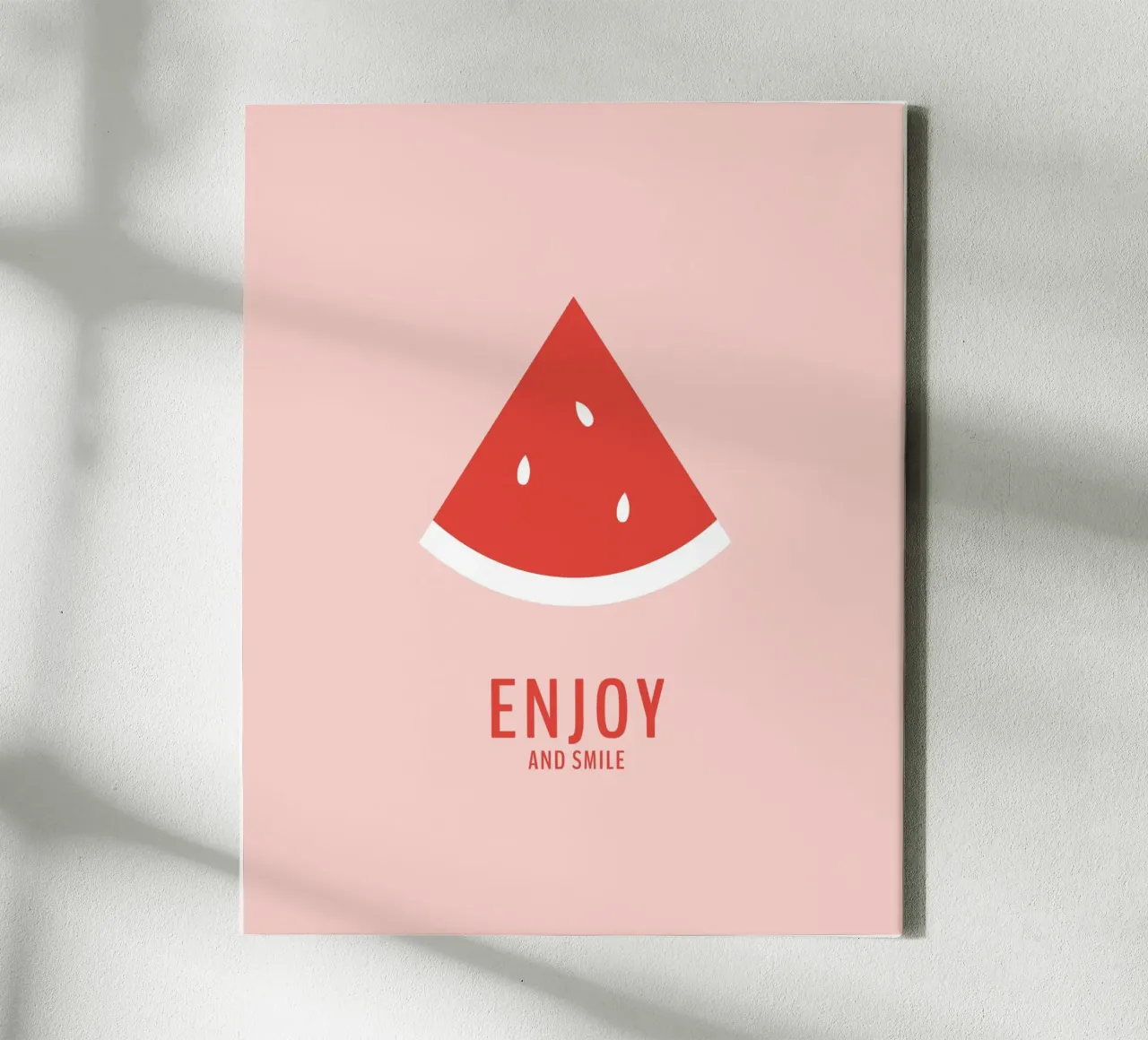 Enjoy and Smile canvas with Floater frame by janamossmann