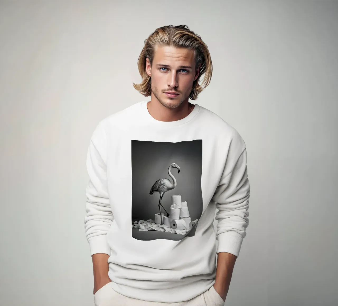 Flamingo Fun – Rolling Tissue in Style felpa da Attaboy Dsgn