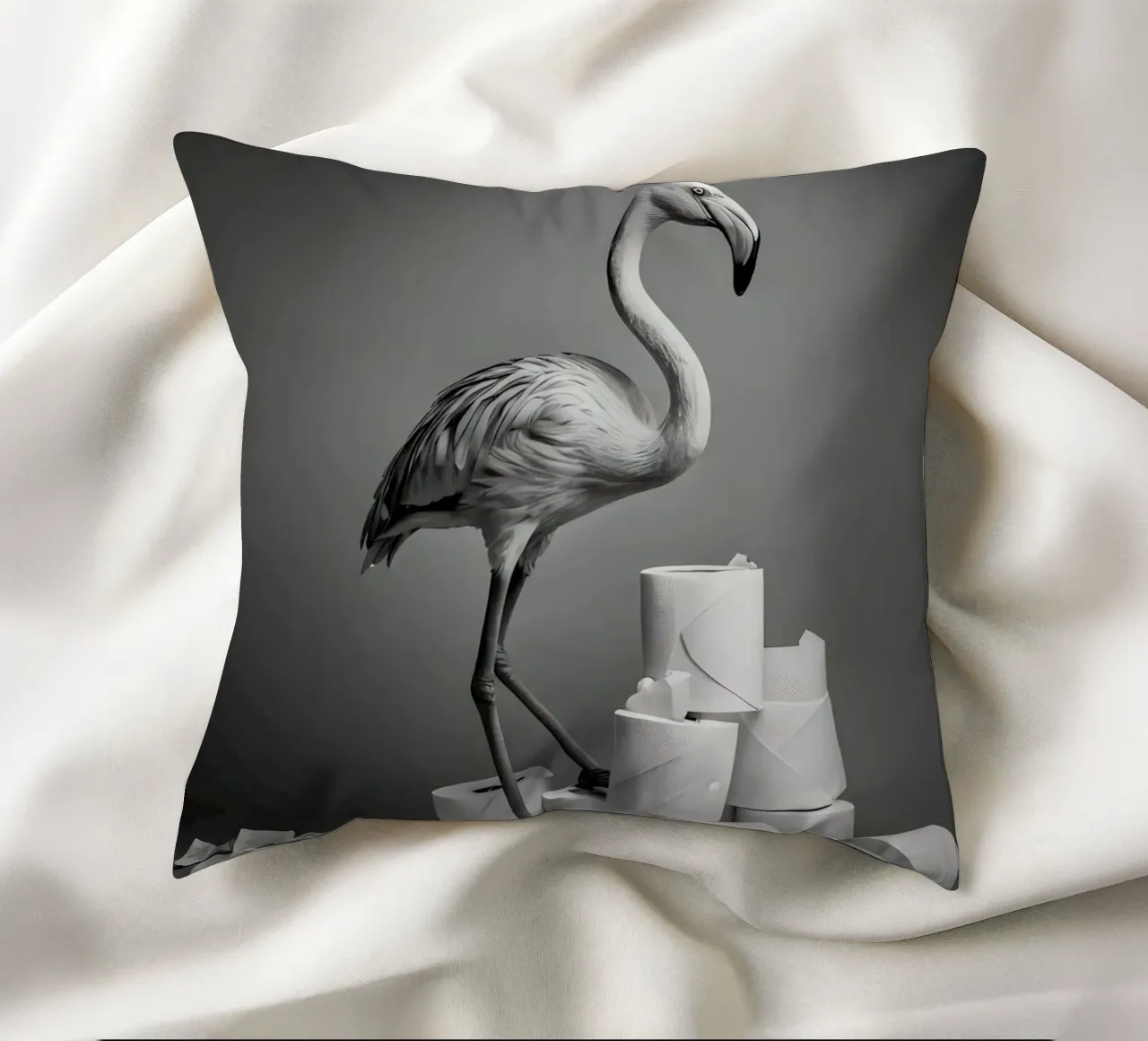 Flamingo Fun – Rolling Tissue in Style cuscino da Attaboy Dsgn