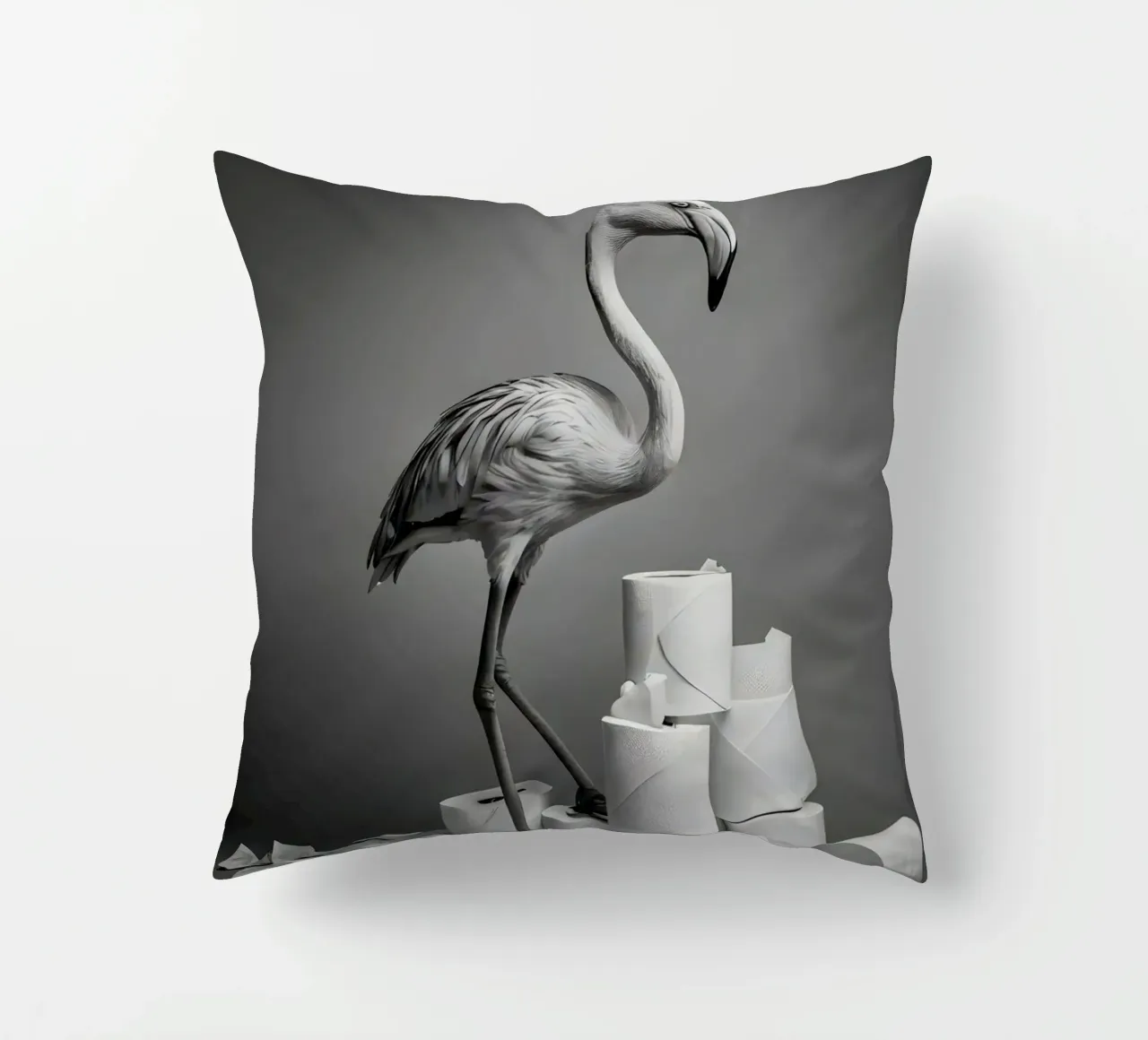 Flamingo Fun – Rolling Tissue in Style cuscino da Attaboy Dsgn