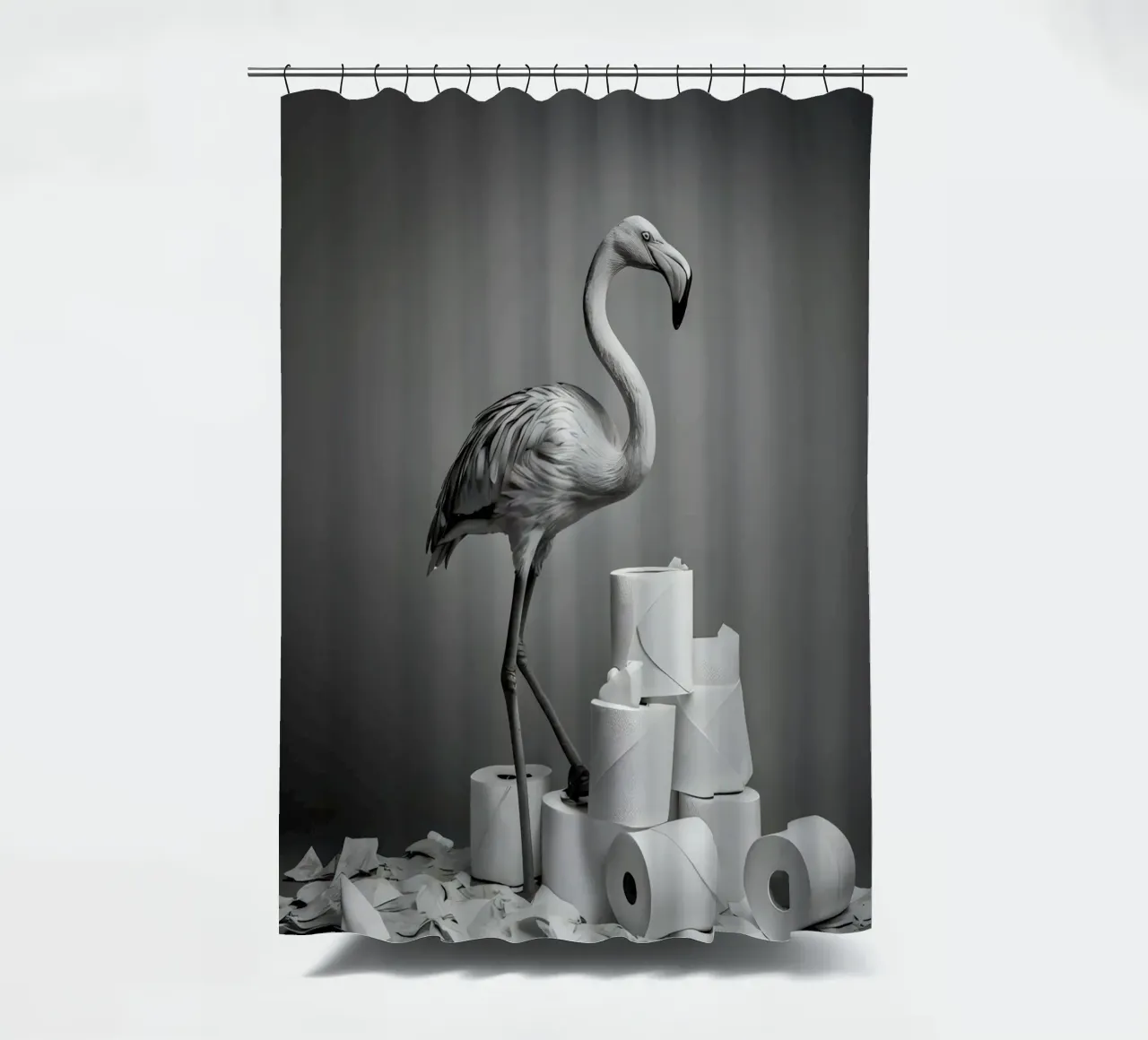 Flamingo Fun – Rolling Tissue in Style tenda da doccia da Attaboy Dsgn