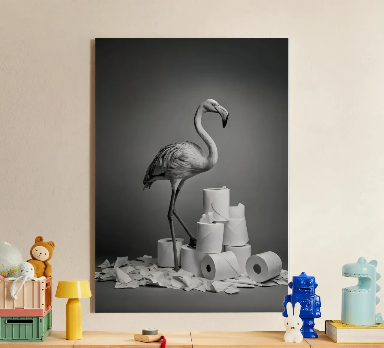 Flamingo Fun – Rolling Tissue in Style plexiglass da Attaboy Dsgn
