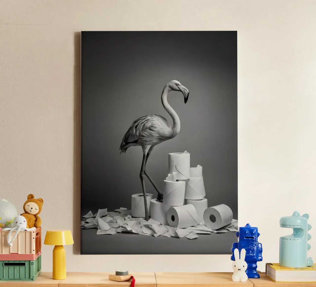 Flamingo Fun – Rolling Tissue in Style tela da Attaboy Dsgn