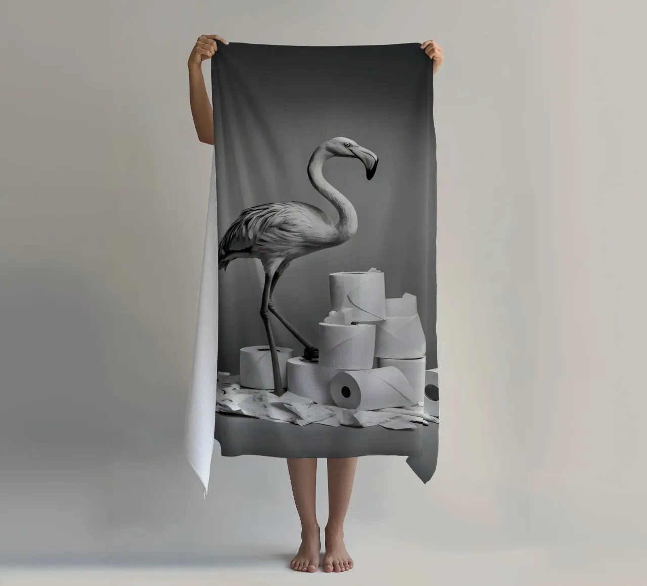 Flamingo Fun – Rolling Tissue in Style telo mare da Attaboy Dsgn