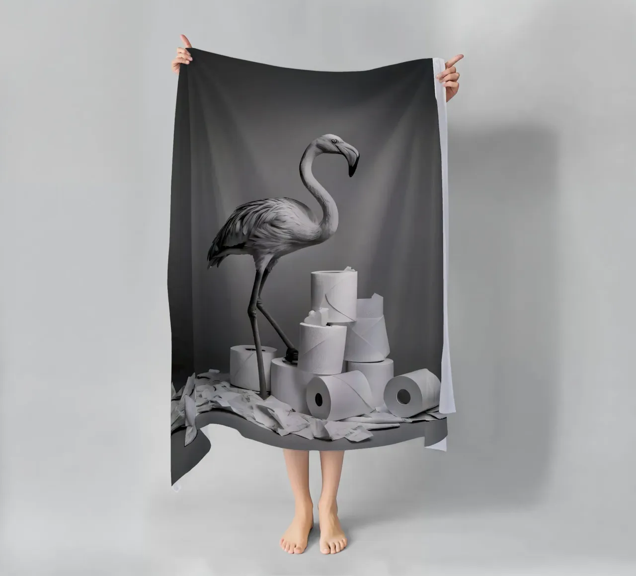 Flamingo Fun – Rolling Tissue in Style telo mare da Attaboy Dsgn