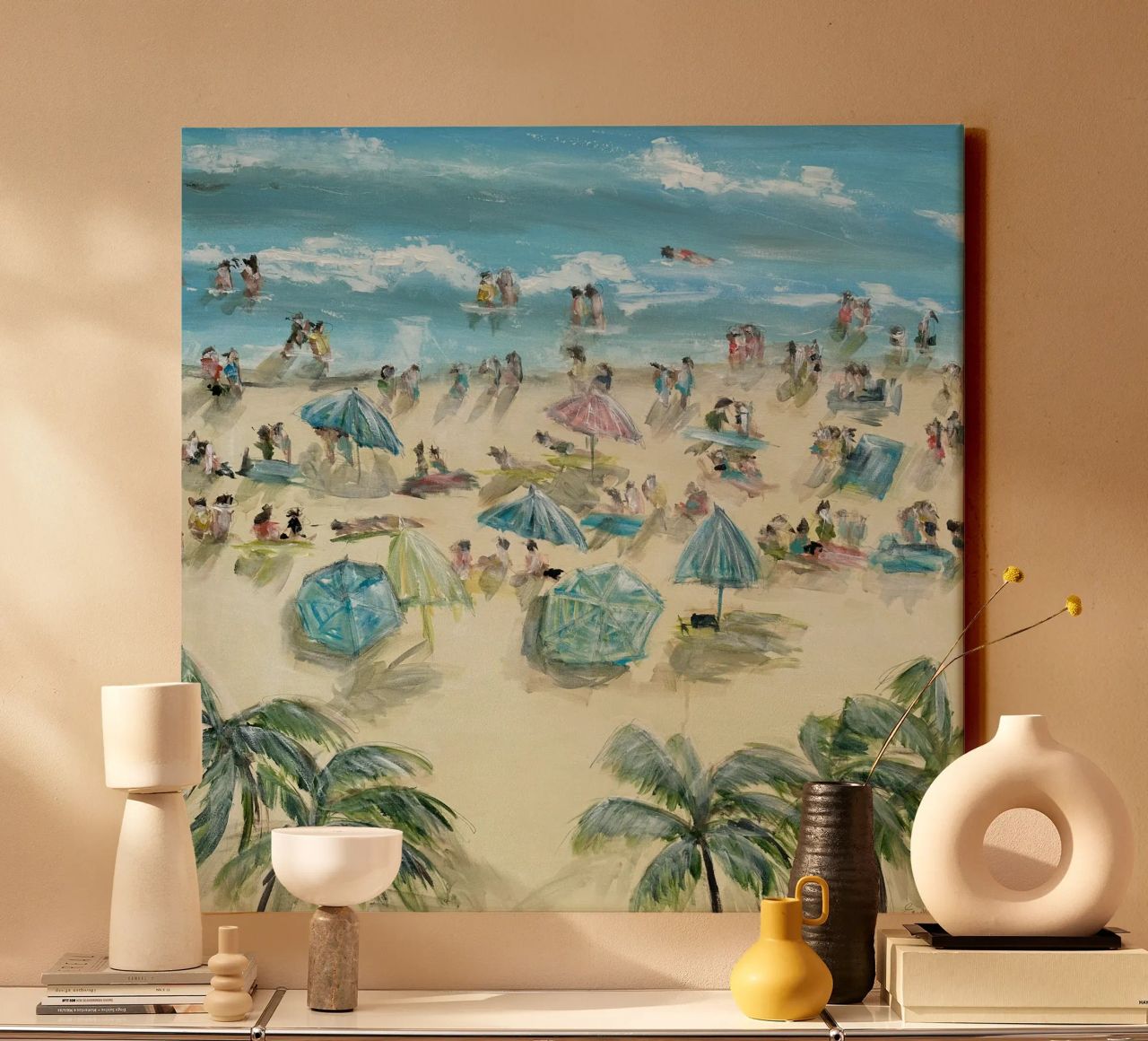 Sunlit Beach Bliss Leinwand von Emma Bell