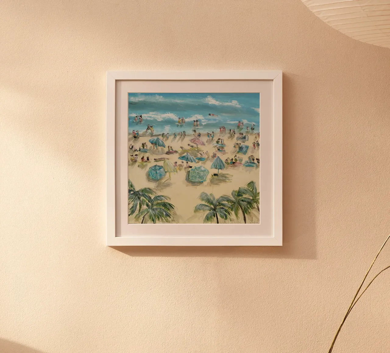 La beatitudine della spiaggia illuminata dal sole poster da Emma Bell