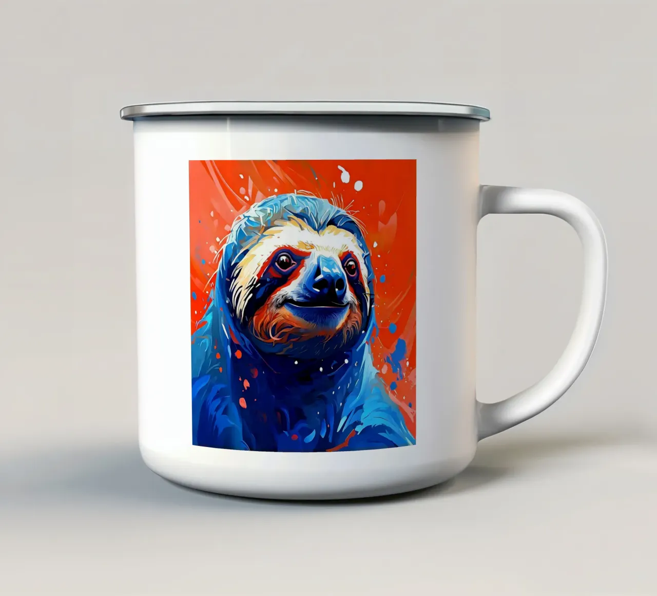 Bradipo_Stile_F_1 tazza in smalto da Tierisch bunt by LK