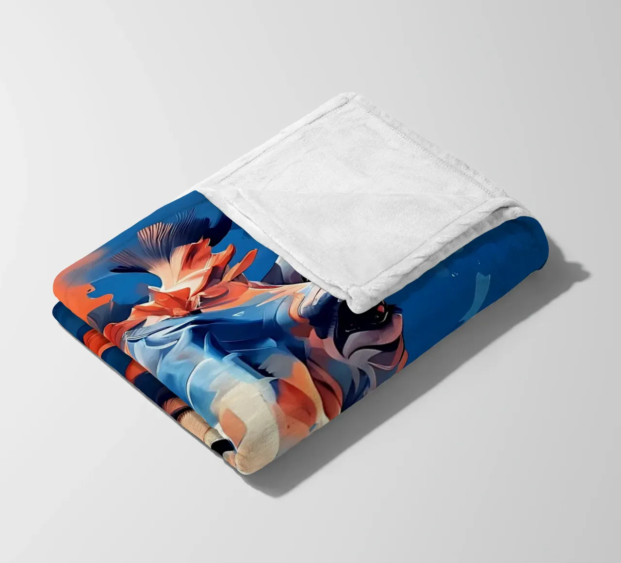 Giraffe_Style_F_1 fleece blanket by Tierisch bunt by LK