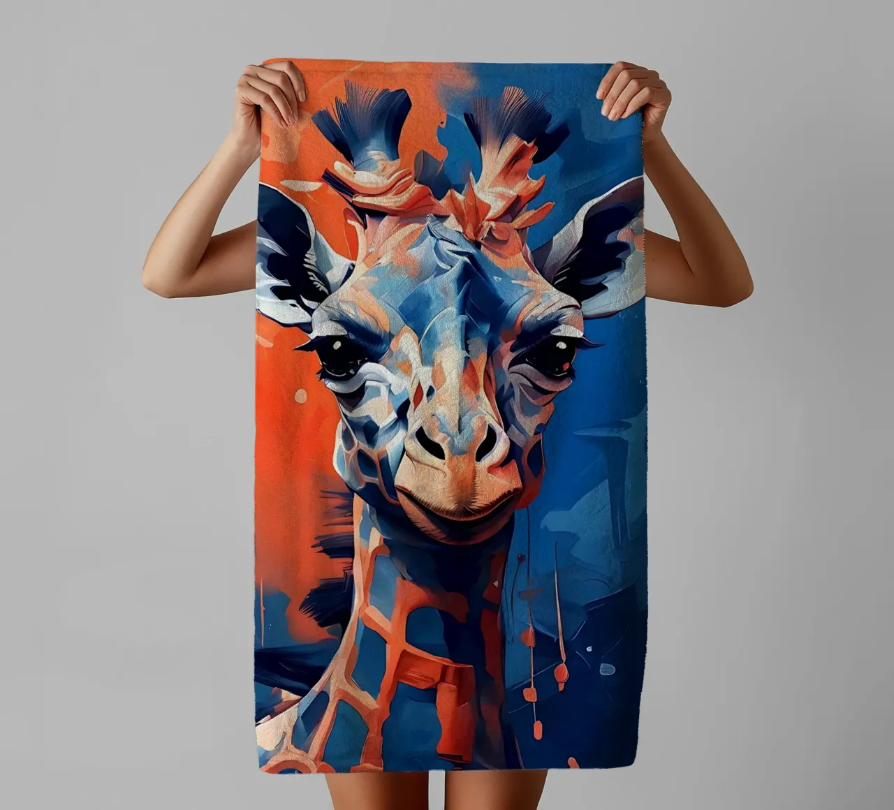 Giraffa_Stile_F_1 asciugamano da bagno da Tierisch bunt by LK