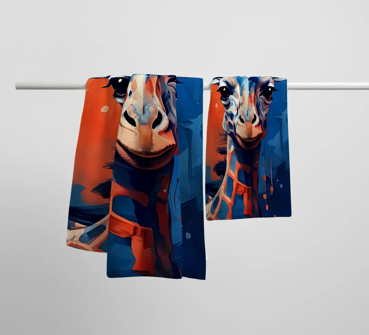 Giraffa_Stile_F_1 asciugamano da bagno da Tierisch bunt by LK