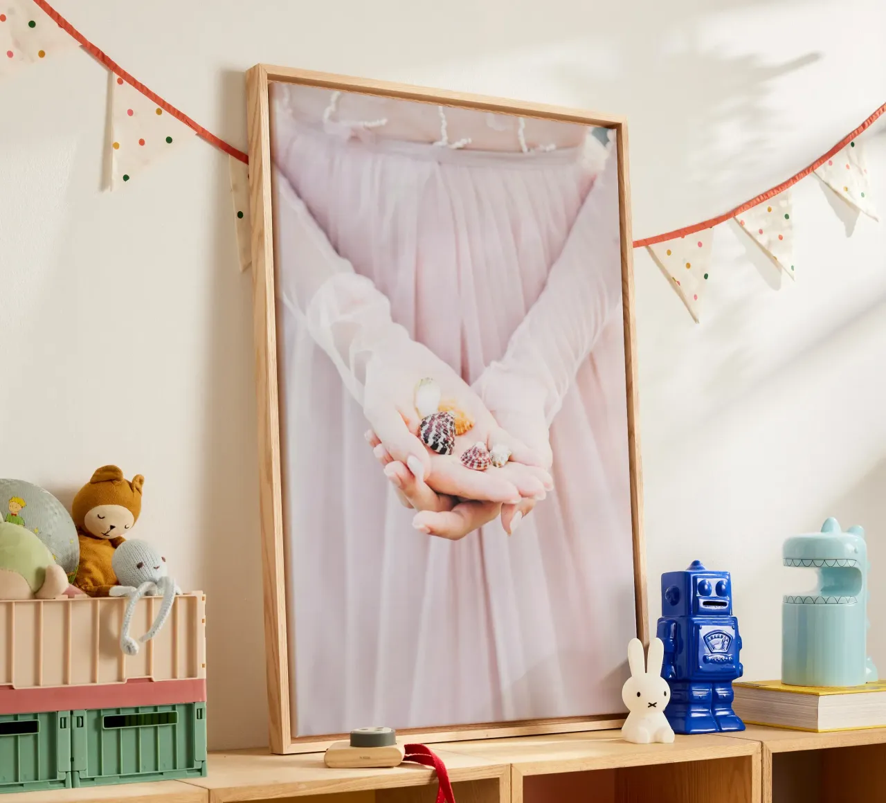 Blush tela con Cornice a cassetta da PhotoVibe Decor