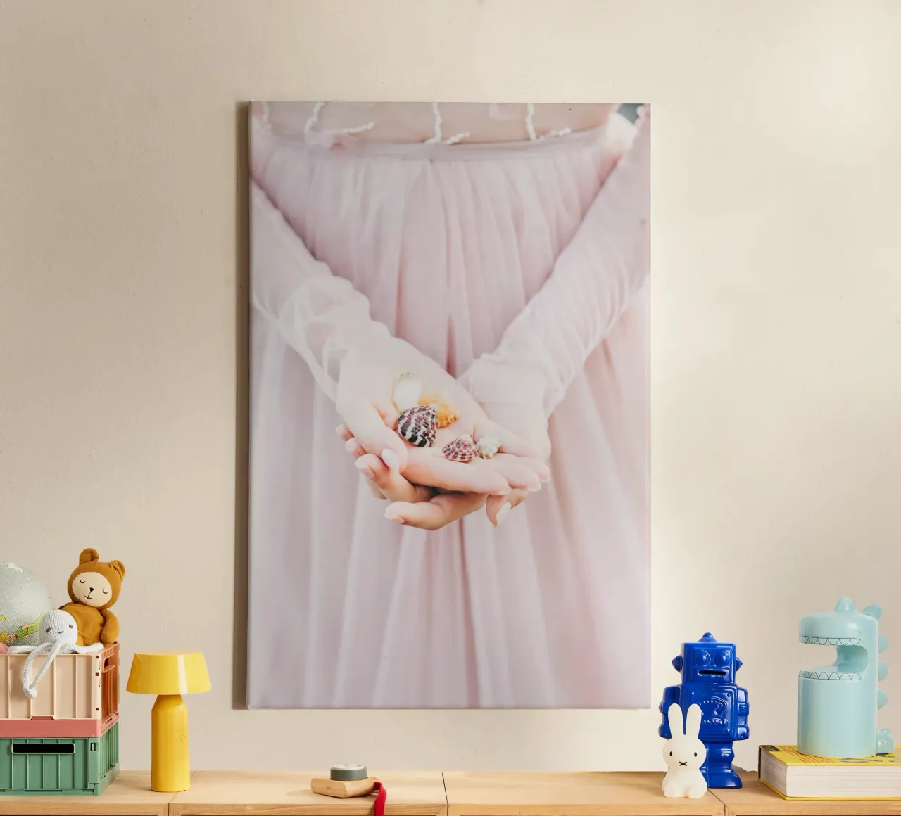 Blush tela con Cornice a cassetta da PhotoVibe Decor