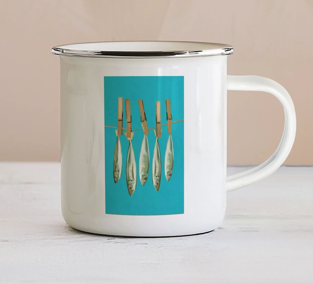 Sardines tazza in smalto da Verse