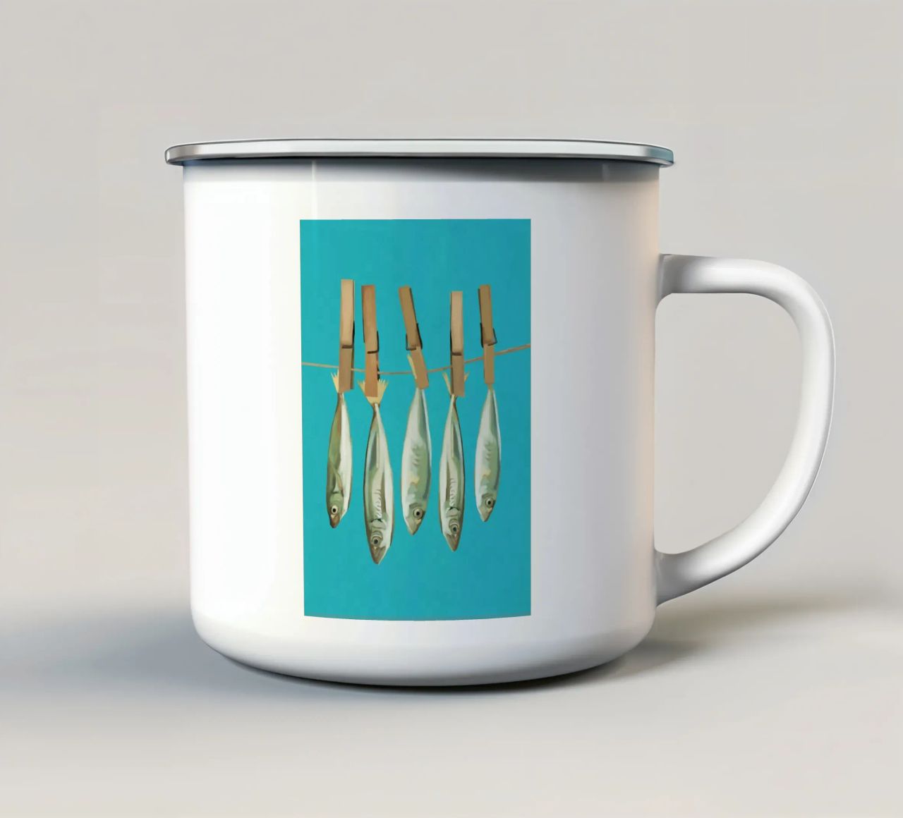 Sardines tazza in smalto da Verse