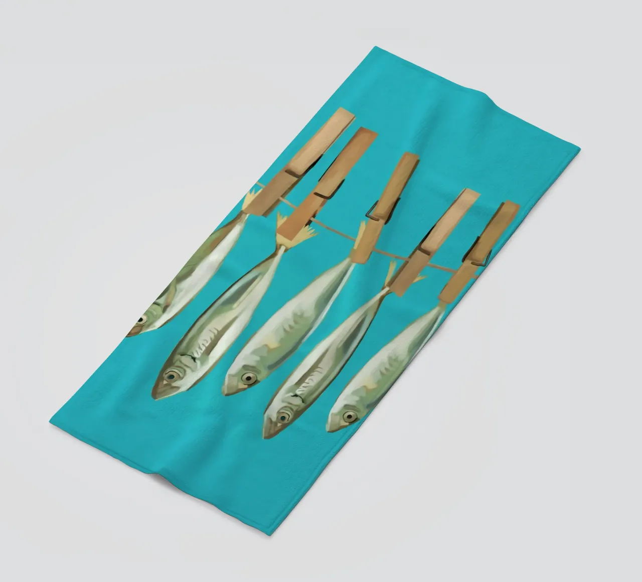 Sardinen Strandtuch von Verse