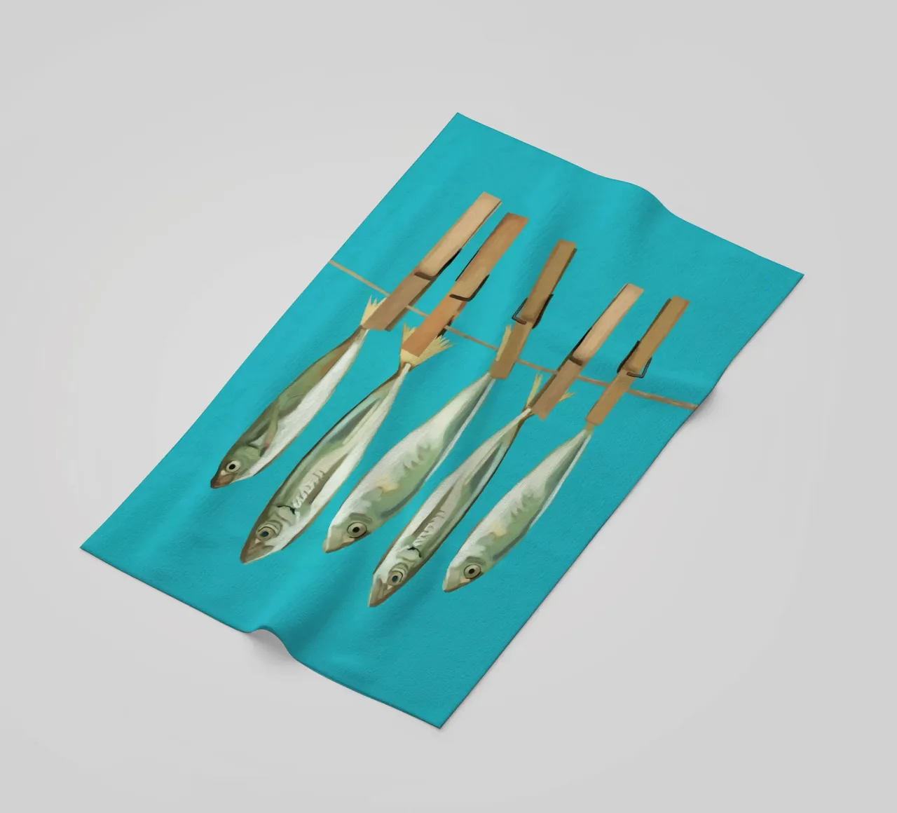 Sardinen Strandtuch von Verse