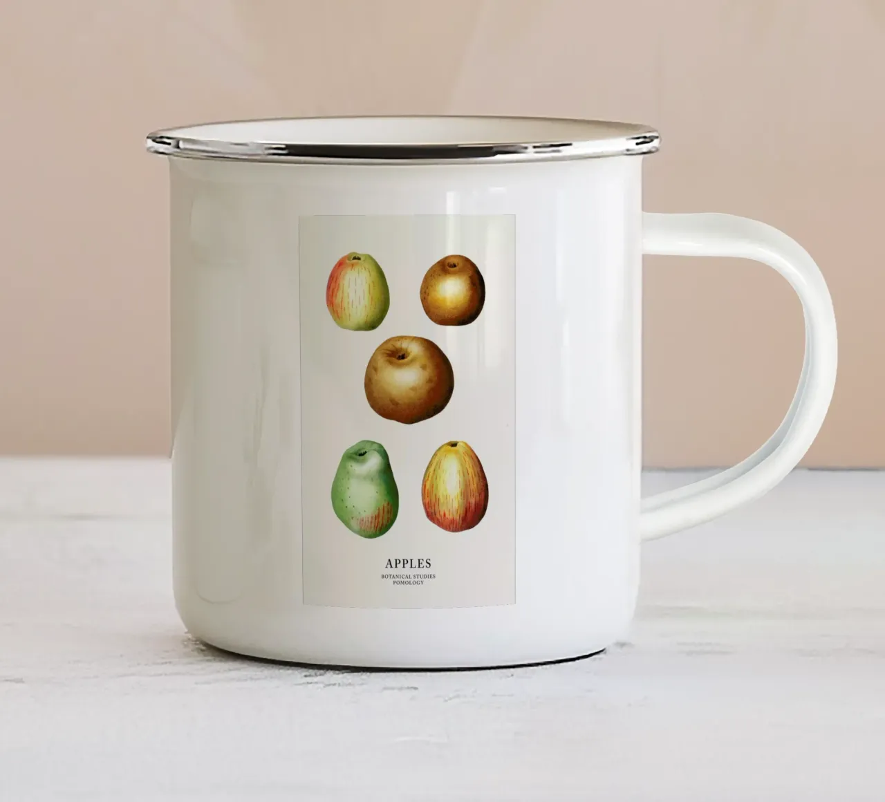 Apples tazza in smalto da Flora & Fauna