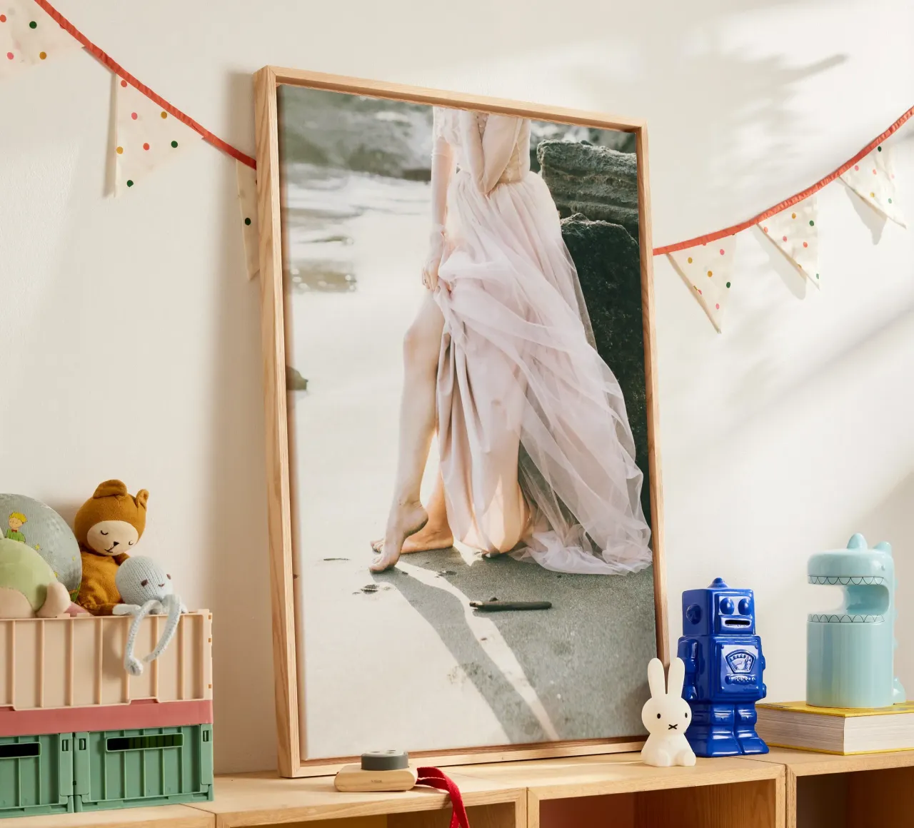Blush tela con Cornice a cassetta da PhotoVibe Decor