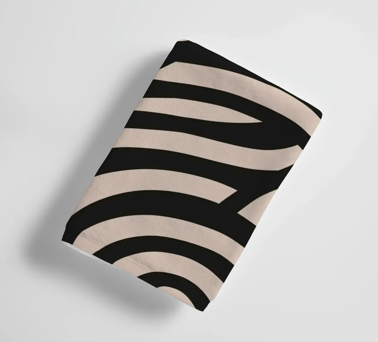 Asymmetrical linocut line art pattern 03 towel by Little Dean