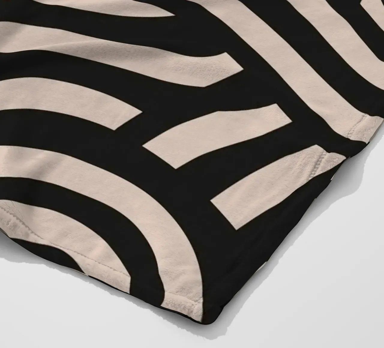 Modello di linoleografia asimmetrica 03 coperta in pile da Little Dean