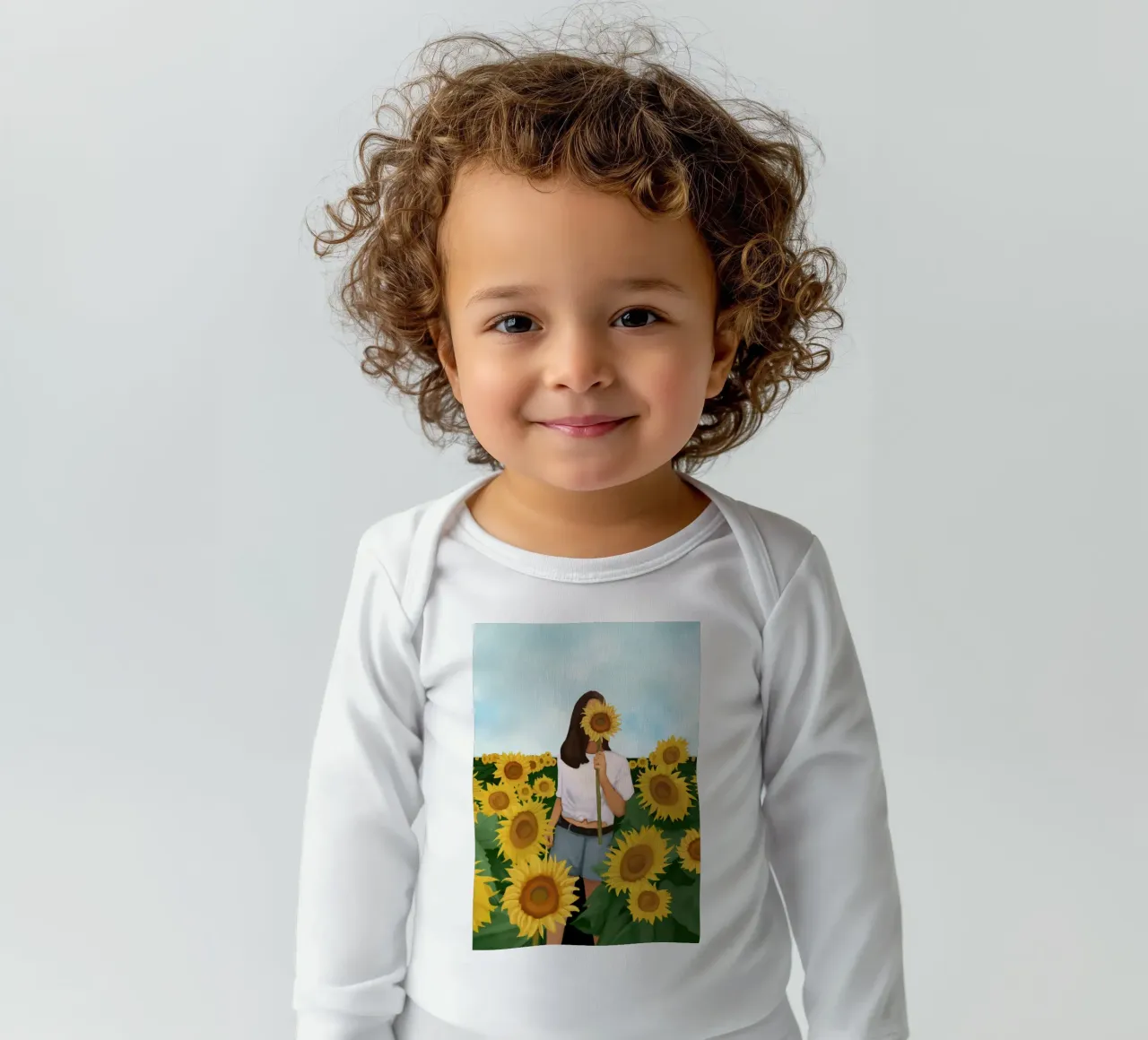 Gouden bloei babyrompertje lange mouwen van Verse