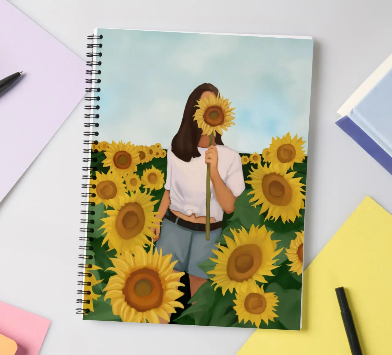 Gouden bloei notitieboek met spiraal van Verse