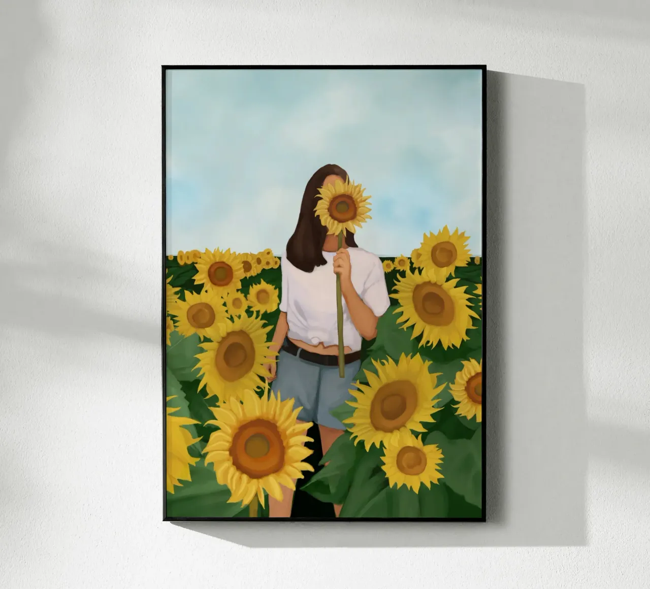 Gouden bloei acryl van Verse