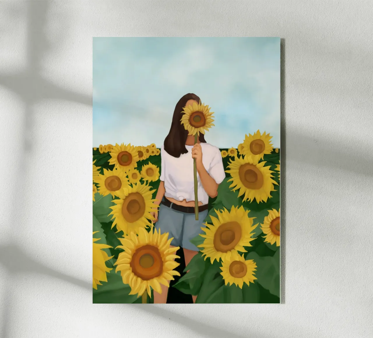 Gouden bloei acryl van Verse