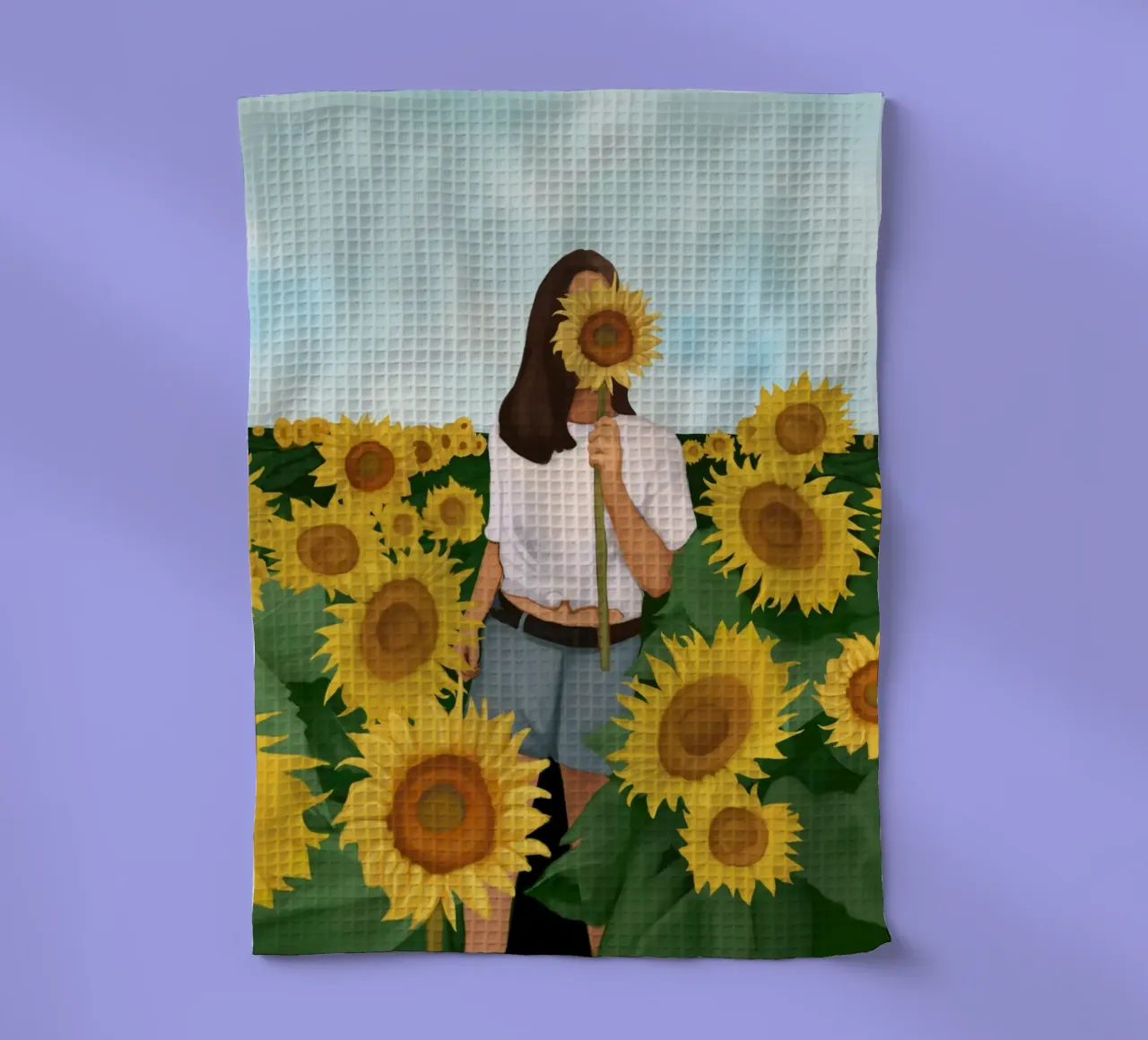 Gouden bloei theedoek van Verse