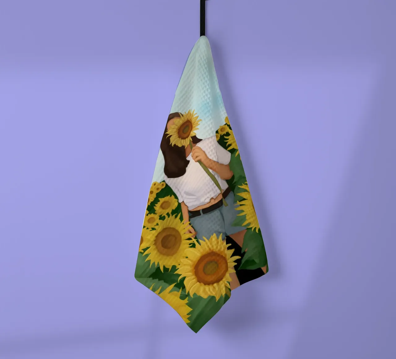 Gouden bloei theedoek van Verse