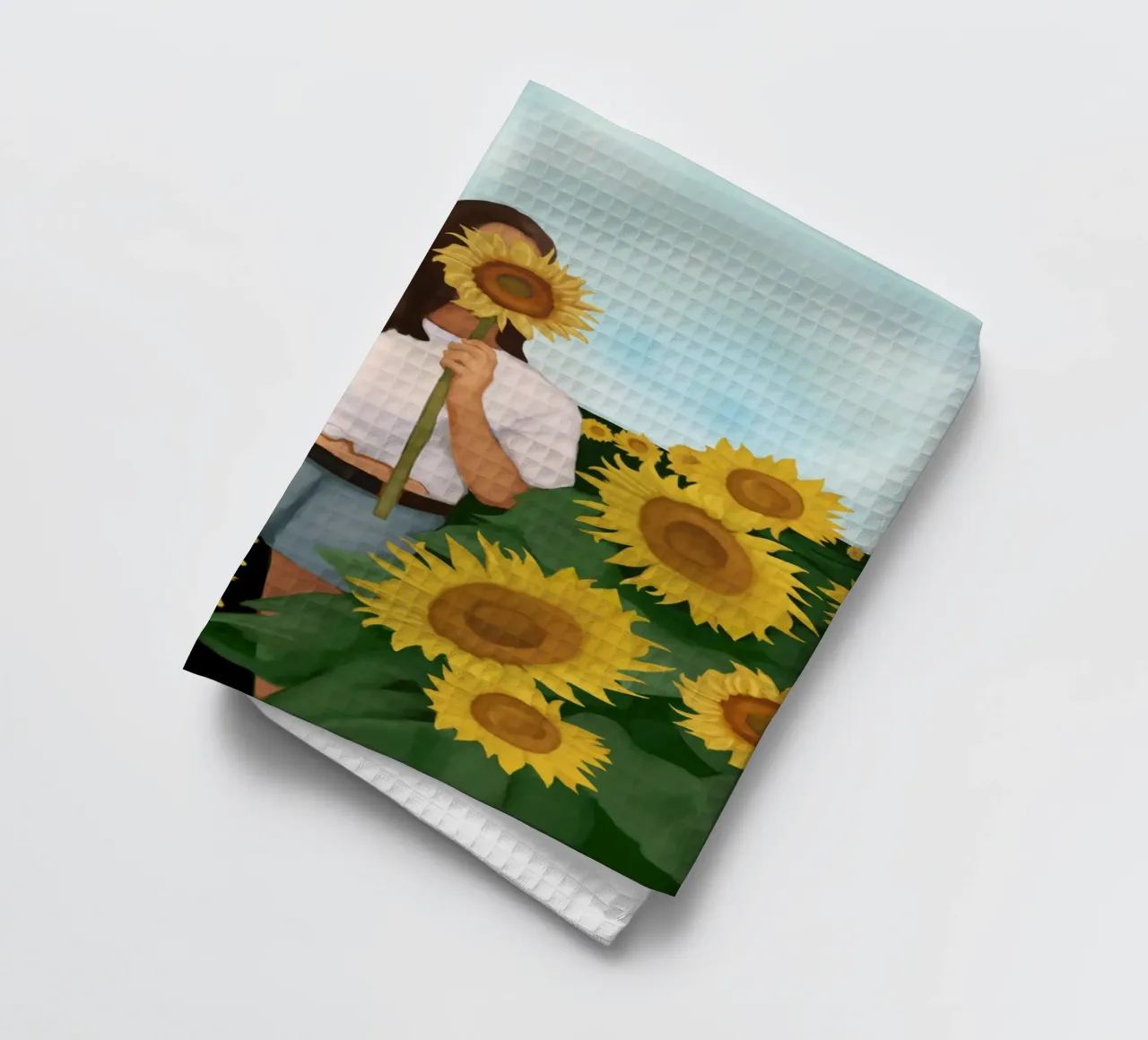 Gouden bloei theedoek van Verse