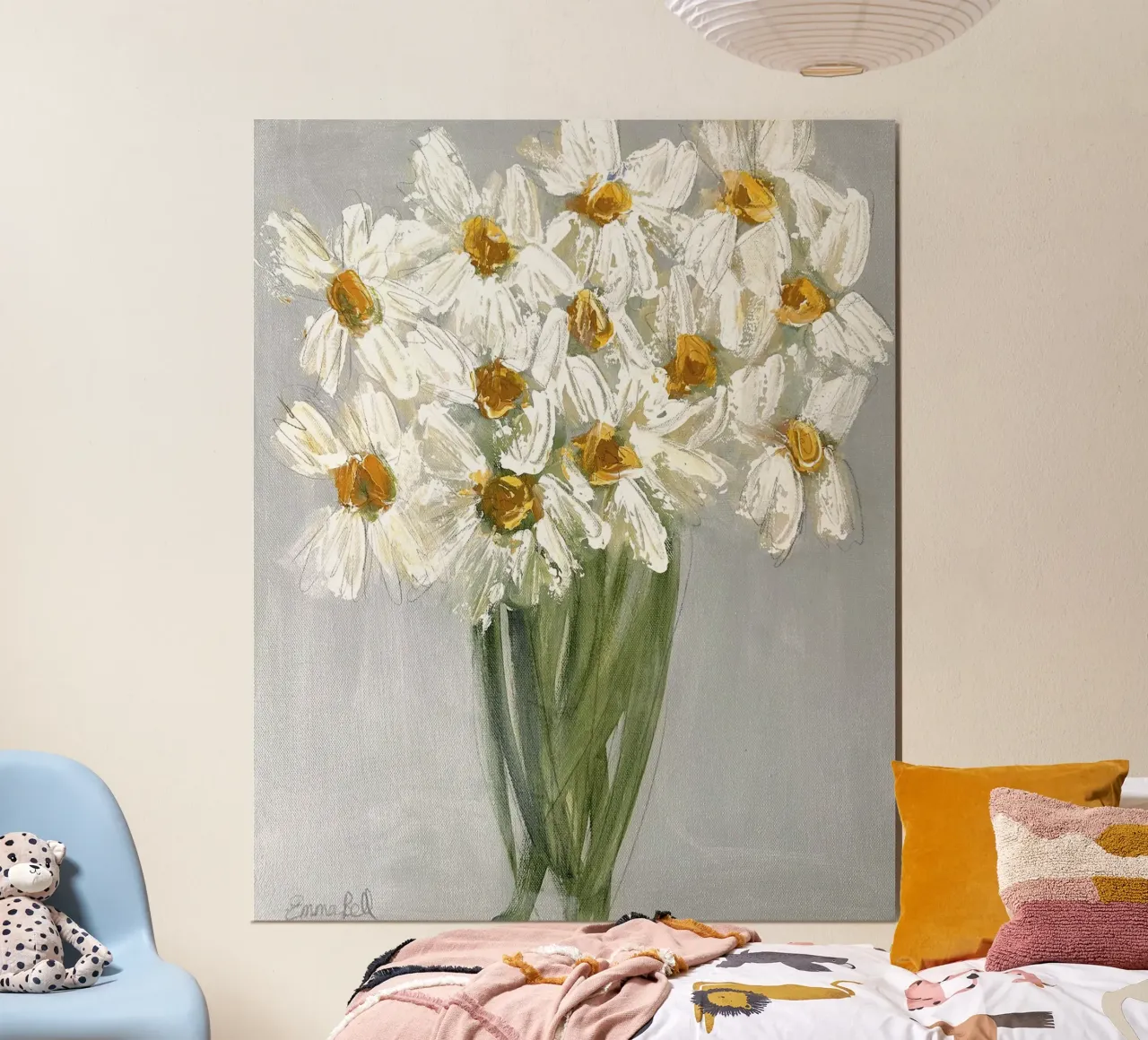 Delicato bouquet di margherite poster da Emma Bell