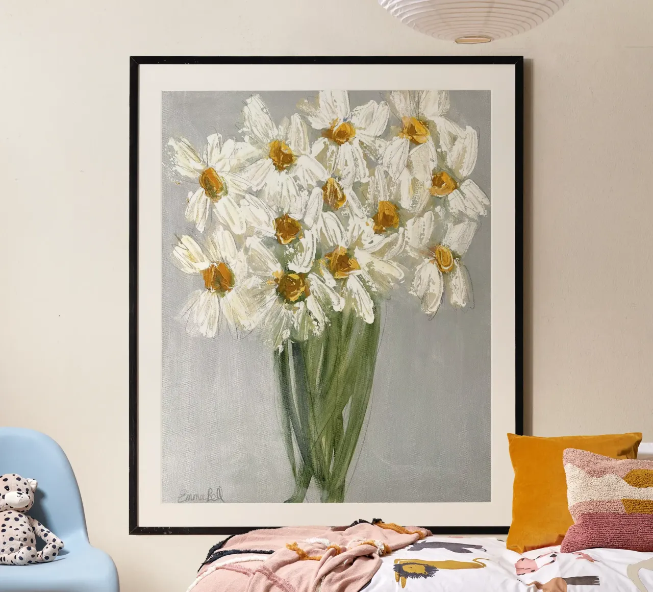 Delicato bouquet di margherite poster da Emma Bell