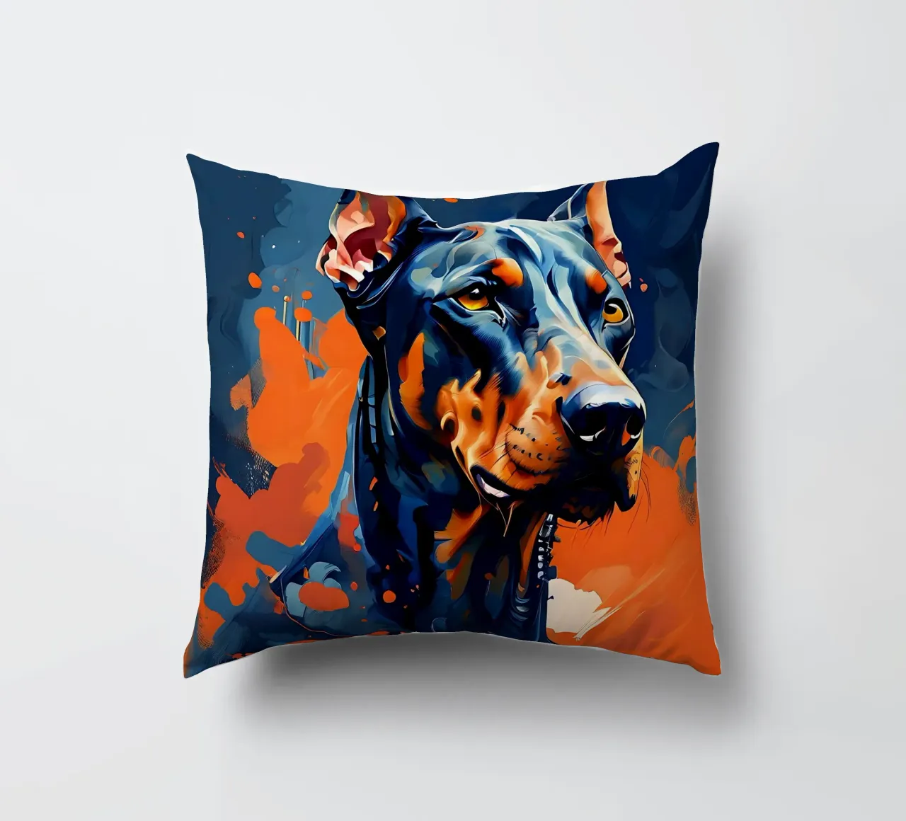 Cane, Doberman_Style_F_1 cuscino da Tierisch bunt by LK