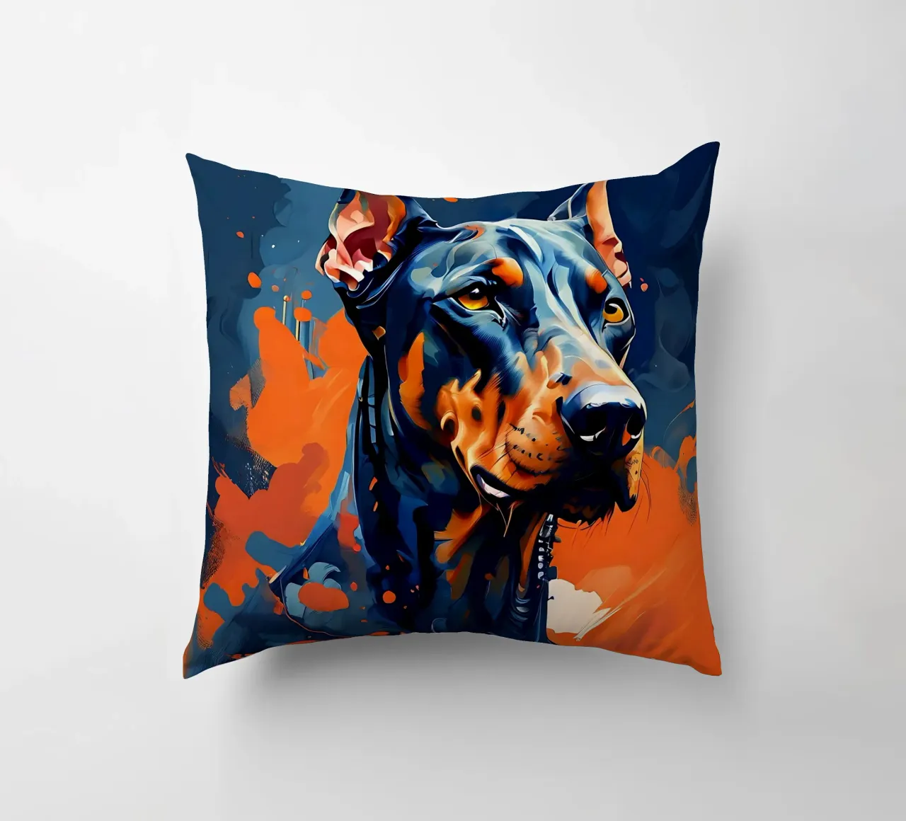 Cane, Doberman_Style_F_1 cuscino da Tierisch bunt by LK