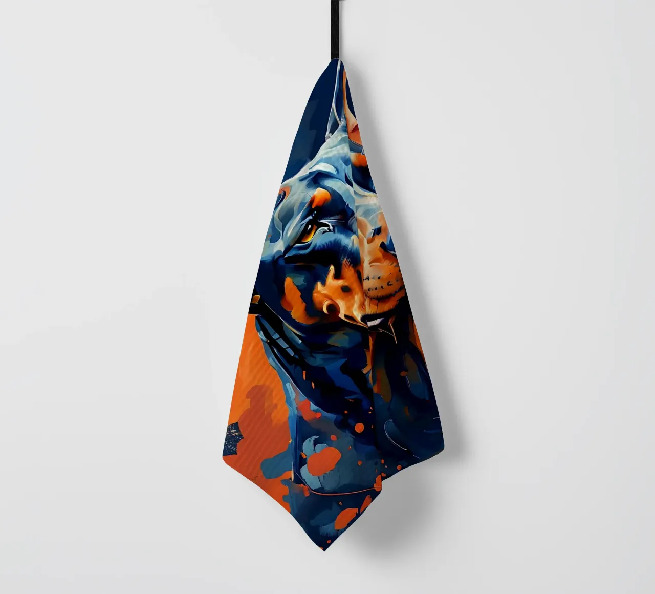 Cane, Doberman_Style_F_1 canovaccio da cucina da Tierisch bunt by LK