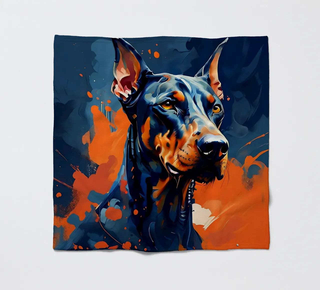 Cane, Doberman_Style_F_1 coperta in pile da Tierisch bunt by LK